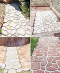 Walkways created using Large Reusable Concrete Molds For Paving Walkways And Stepping Stones DIY Friendly Time Saver Durable Polypropylene Cement Molds For Patio Lawn Garden Projects Easy To Use showcasing different styles.