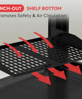 Heavy Duty 2U Vented Server Rack Shelf For Rock Solid Network Gear And Desktop Rigs with punch-out ventilation design.