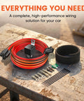 Electric Fuel Pump Relay Kit 40 Amp Waterproof Tough As Nails Relay Wiring Harness With Nylon Wire Loom And Long Wires Universal Fit For 12V Cars Trucks SUVs, relay kit parts on table