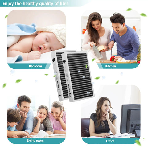 F1 Odor and Allergen Reduction Filter for Filtrete C01 and T02 Air Purifiers in home settings like bedroom, kitchen, living room, office