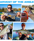 Anglers with fish caught using Pro Grade All In One Bass Fishing Lures Kit With 40 Soft Plastic Baits and assorted hooks.