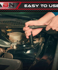 Using Double Sided Lug Nut Socket Set Five Piece Half Inch Drive Flip Impact Sockets in car engine bay