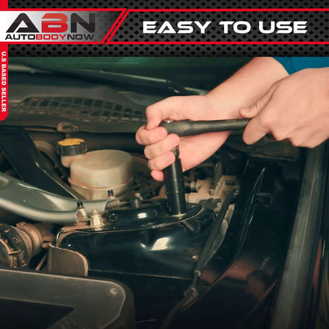 Using Double Sided Lug Nut Socket Set Five Piece Half Inch Drive Flip Impact Sockets in car engine bay