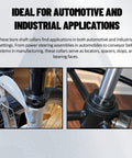 TonGass 4-pack shaft collars, double-split, 5/8 in bore, black carbon steel, installed on bicycle components.