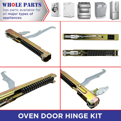 Upgraded Oven Door Hinge Kit Set Of 2 For Easy No Fuss Replacement On Select Ovens Part 00487747 Replaces AP2837518