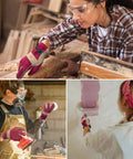 Women using Leather Gardening Work Gloves For Women With Cowhide Leather And Double Stitched Seams Tough As Nails Heavy Duty Protective Gloves