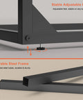 Set Of 2 C Shaped End Tables That Slide Under The Sofa showcasing adjustable feet and durable steel frame