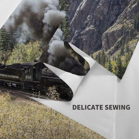 Locomotive Train Wall Tapestry Print For Bedroom Living Room Dorm, Custom Photo Tapestry, 60 By 51 Inch, Soft Polyester Fabric