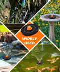 Sun Powered Bird Bath Fountain Pump With Eight Nozzles 4W Solar Panel Upgrade 2026 in pools, bird baths, and ponds