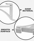 Close-up of 10 Pack Aluminum Freezer Shelf Clips For Refrigerator And Cooler Hooks Easy To Install Sturdy Small Shelf Supports