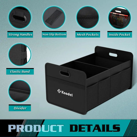 Gotta Have This Slick Foldable Car Trunk Storage Organizer For Cars And Suvs Hella Sturdy Cargo Bin With Durable Handles Keeps Your Ride Spotless And Road Trips A Breeze Small Black Organizer Box