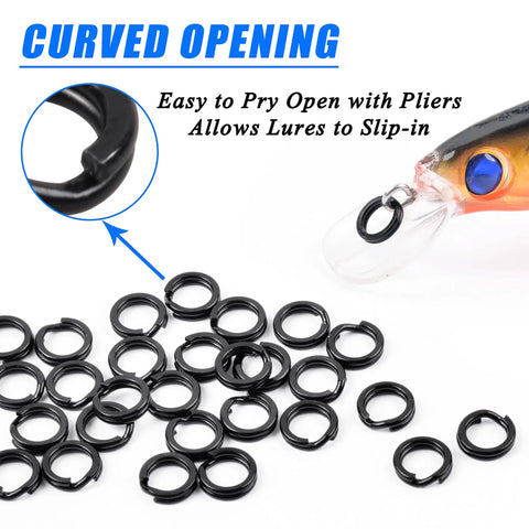 Fishing Split Rings Kit 200 Pcs Stainless Steel ✓