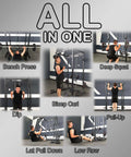 Heavy Duty Power Rack And Cable System For Home Gym Workout Gear Built Damn Tough for Bench Press, Squat, Dip, and Pull-Up.