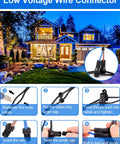 6-step guide to connecting 12 Pack 10W Low Voltage Landscape Well Lights Outdoor In Ground LED Pathway Garden Yard Lighting 3000K Warm White Waterproof With Wire Connectors 12V 1000 Lumen Paver Lights For Pathway And Patio