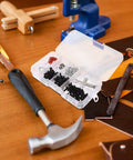 Rc Car Screw Assortment Kit With Iron And Plastic Wrenches, Portable Hardware Fastener Set For Body Clips And Quick Fixes, Durable Tools For Rc Vehicle Maintenance, Includes Compact Storage Box For Indoor And Outdoor Use open with screws and wrenches