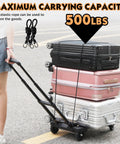 Heavy Duty Hand Truck 500 Lb Capacity With One Touch Retractable Handle And Extendable Plate carrying luggage