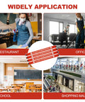 Hecka Visible 4 Pack Closed For Maintenance Magnetic Door Signs For Metal Frames With Bold Red Text And Secure Clips for offices, restaurants, schools, shopping malls.