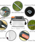 Cordless 1 Gallon Electric Sprayer With Built In 4000mAh Battery, adjustable nozzle, telescopic wand, 12-inch hose, control panel