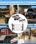 16 Pack Fishing Rod Holders For Wall And Ceiling Mounted Racks Horizontal Pole Storage System Holds Up To 40 Rods