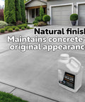 Heavy Duty Penetrating Concrete Sealer For Driveway One Gallon Water Based Paver Protectant with natural finish on driveway.