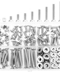 Massive 140 Piece Size 10 24 Phillips Countersunk Machine Screws Nuts And Washers Assortment Kit In 304 Stainless Steel
