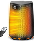 Portable Electric Space Heater With Remote Thermostat 70 Degree Oscillation Digital Display 12 Hour Timer 1500W PTC Ceramic Cozy Up Quick Heat For Office Bedroom Home Desk Indoor Use
