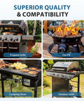 Universal 2 Feet Gas Grill Regulator And Hose For Propane Grills And Heaters All In One Easy Install Replacement for Weber