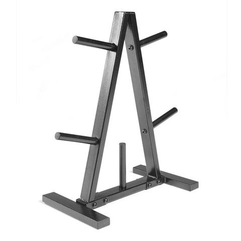 Rock Solid 5 Post 1 Inch Weight Plate Tree Rack With Compact A Frame Setup For Standard Gym Plates Heavy Duty Steel Storage Stand Keeps Workout Zone Tidy Holds 300 Lbs