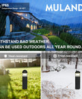 8 Pack 2W LED Landscape Bollard Pathway Lights 12V Low Voltage Outdoor Waterproof Garden Lighting in various weather conditions