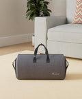 convertible garment duffel bag in stylish black design