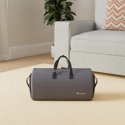 convertible garment duffel bag in stylish black design