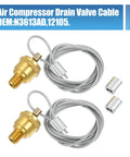 2 Pair Manual Air Tank Drain Valve Plug 1/4 NPT With 60 Inch Cable For Big Rigs Heavy Haulers And Navistar Dump Trucks OEM Replacement Swaps