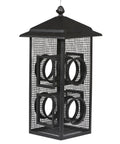 Fly-Thru Wild Bird Feeder With Two Feeding Stations 2 lb Capacity For Black-Oil Sunflower Seeds Outdoor Bird Feeder For Clinging Birds Durable Mesh Sides Easy To Install And Enjoy Outdoor Decor