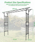 Supersize Garden Arch Trellis Flattop 100 Inches Long By 86 Inches High Outdoor Lawn Decor For Parties Weddings And Ceremonies Epic Backdrop With 79 Inch Leg Spacing Easy Assembly And Weather Resistant Garden Accent