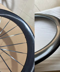 700c Carbon Road Bike Wheelset With Deep Section 60 65mm Aero Rims Matte Black Lightweight Spokes For Beast Mode Speed Reduced Drag Road Racing Performance