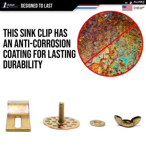 Heavy Duty Sink Clips 25 Pack For Undermount Sinks And Surfaces Easy Install Kitchen And Bathroom Sink Brackets Epoxy Construction