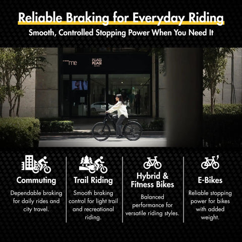 E10.11 Resin Disc Brake Pads with Organic Resin Compound for smooth, controlled stopping on diverse bikes including e-bikes.