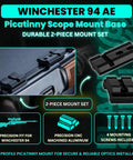 Hardcore Two Piece Picatinny Scope Mount Base For Winchester 94 Ae Angle Eject Rig Rock Solid CNC machined aluminum mount set.
