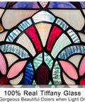 Tiffany Style Stained Glass Ceiling Light Fixture 16 Inch Shade Light Blue Victorian Ceiling Lamp For Your Cozy Home Space