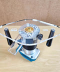 Lock Into Place With This Clear Acrylic Router Base Plate Six By Ten Inch Dual Grip Handles Fits Compact Router Models Pre Drilled Holes Precision Woodworking Tool Boss Upgrade Made In Usa Sweet Shop Fix mounted on a compact router.