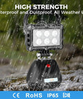 LED Work Light 18W 2400LM Magnetic Flood Light with aluminum alloy body, waterproof and dustproof in outdoor setting