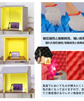 Pro Level Desktop Soundproof Mic Booth With Heavy Duty Polyester Panels And Flame Resistant Acoustic Padding For Podcaster Streamer And Home Studio Noise Blocking Kit shown on desk with monitor and acoustic panels.