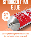 Original Shoe Goo Clear Adhesive For Shoes 3.7 Fl Oz Tube Fast Bond Waterproof Glue close-up with text "Stronger Than Glue"