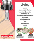 Close-up of Straight Up Pro Carbide Countersink Drill Bit With Killer Plug Cutter Set for drilling various materials.