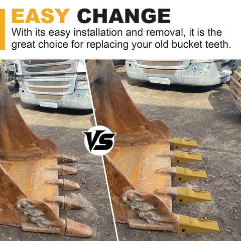 Comparison of Heavy Duty Excavator Bucket Teeth With Pins And Retainers 5 Pack for Skid Steer Tractor Backhoe J200 replacement