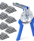 Type M Hog Ring Pliers Kit With 4200 Hog Rings For Wire Cage Building And Fence Net Panels Rust Resistant Manganese Steel Pliers High Capacity That Holds Up To 30 Clips Quick And Durable Fastening For Netting