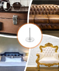 Top 50 Pack Flat Head Upholstery Thumb Tacks Rock Solid Iron Push Pins For Wooden Furniture Wall Paneling And Home Improvement Projects Silver Decorative Nails displayed with furniture.