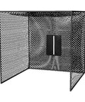 10x10x10 Golf Practice Net With UV Treated Baffle Net Target And Steel Frame Corner Kit For Home Or Pro Backyards Backdrop Stops All Balls And Doubles As A Durable Indoor Outdoor Backstop showing net and frame