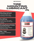 Tire Mounting Lubricant With Applicator 1 Gallon Bead Sealant For Tires And Wheels Universal For Cars Trucks Motorcycles Off Road Biodegradable Made In USA