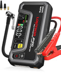 Powerful 2500A Jump Starter With Air Compressor And Tire Inflator, Portable 12V Car Battery Booster, ConnectMax Tech display